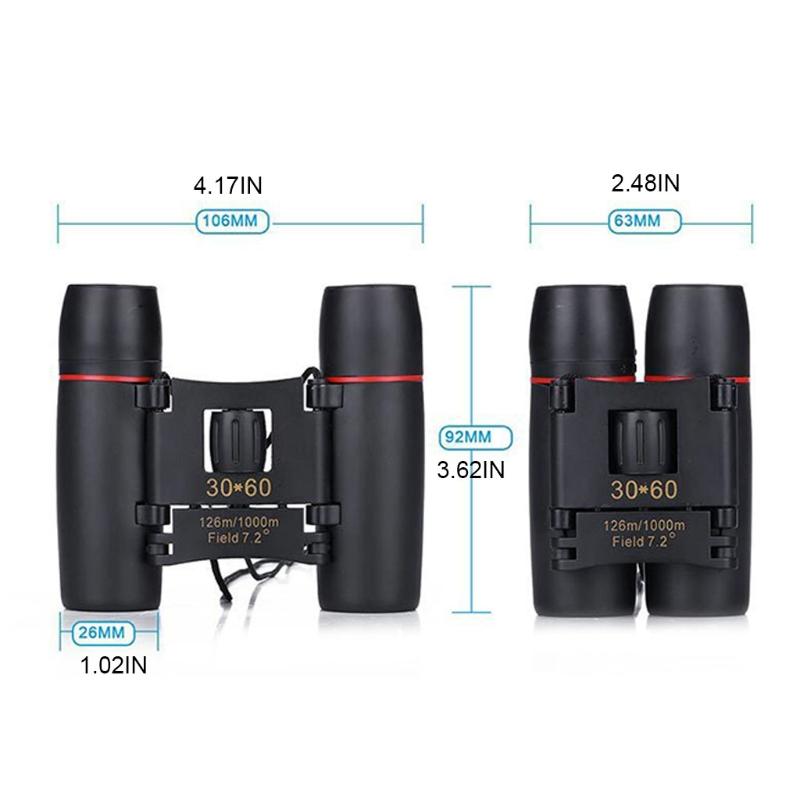 Mini 30x60 Telescope High Power High Definition Binocular Low Light Level Night for Vision Portable Outdoor