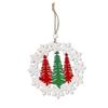 Christmas Stylish Tree Wooden Snowflake Ornaments For Festive Window Display