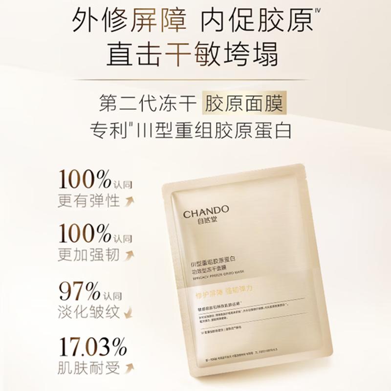 CHANDO Type III Recombinant Collagen Repair Lyophilized Mask, 5 Pcs