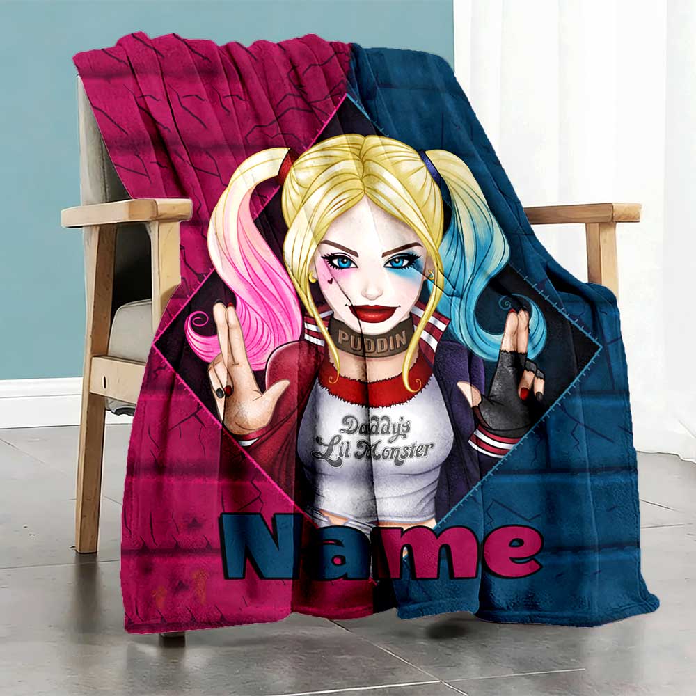 Warner (4) Customize Your Name Blanket Cozy Customizable Blanket Comfortable Suitable for Sofa Office Chair Home Decor Couch Ideal for All Seasons