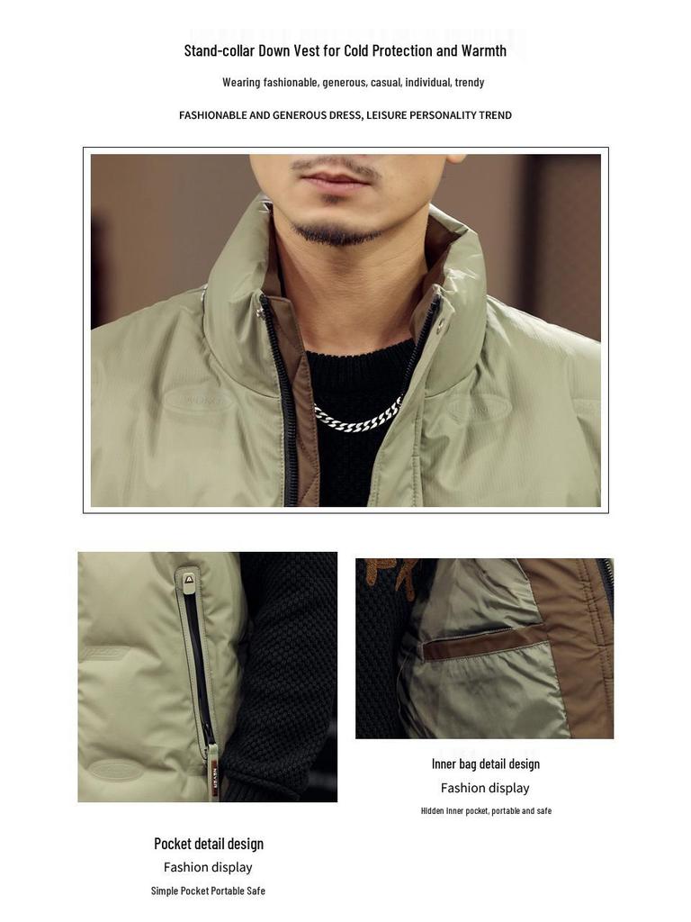 Men's 2025 Winter Down Vest - Thick, Warm, Sleeveless Jacket