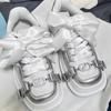 Fashion Shoes for Women Fashion New Silver Retro Casual Sneakers Women's Luxury Square Head Shoes Designer Flat Shoes Zapatos De Mujer