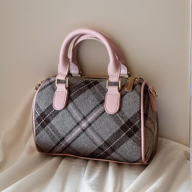 British Afternoon Tea Pillow Bag Women's Autumn and Winter Plaid Hand Bag Shoulder Messenger Bag