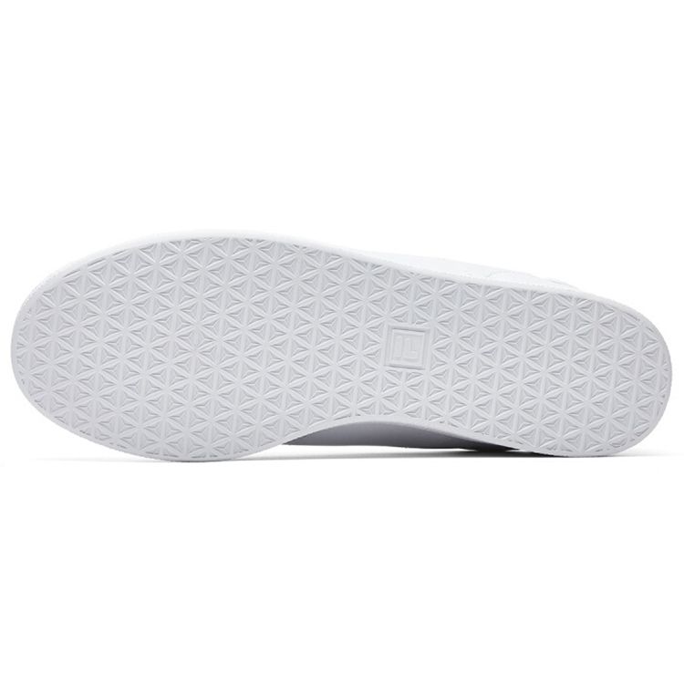 Fila Fusion Triple White Synthetic Leather Fashion Comfortable Slip Resistant Durable Lightweight Breathable Low Top Sneakers T12M024301AWT