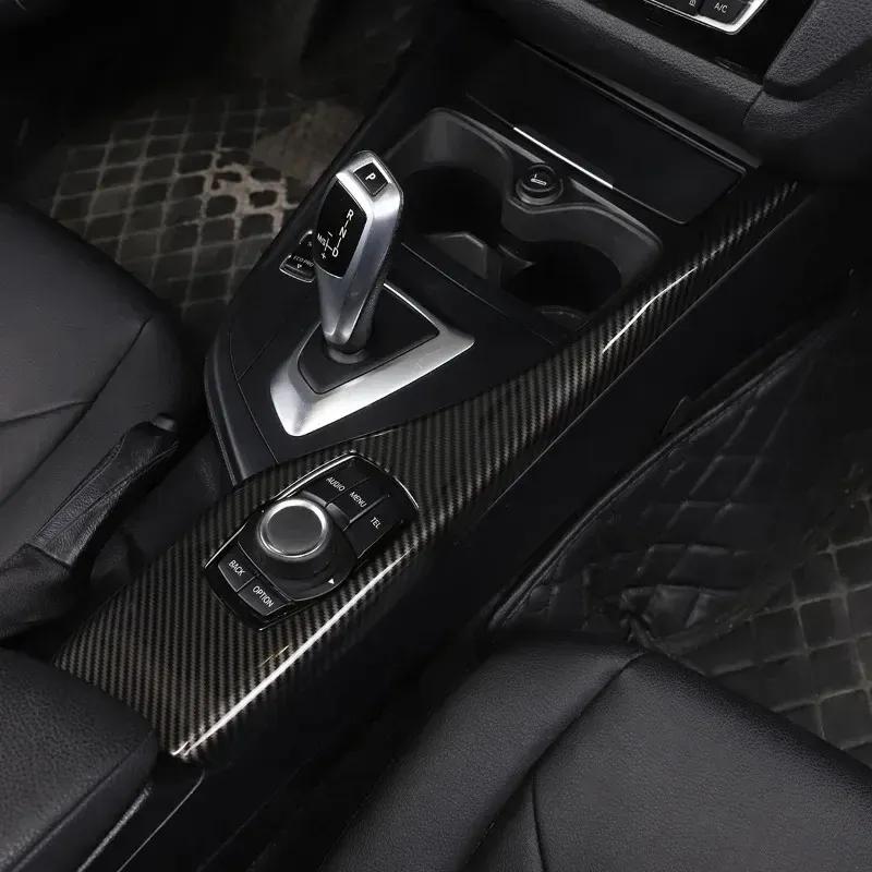For BMW 1 2 Series F20 F21 F22 F23 116I 2012-18 ABS Carbon Fiber Car Multimedia Button Panel Trim Cover Interior Car Accessories