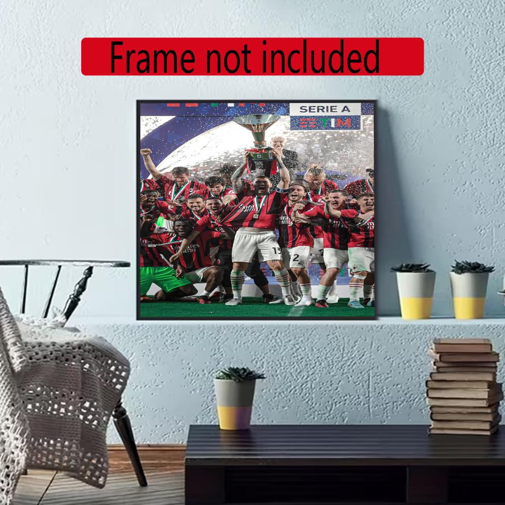 Ac Milan 5D Diy Diamond Painting Round Diamond Mosaic Suitable For Beginners Diamond Painting Rhinestones Gift Frameless