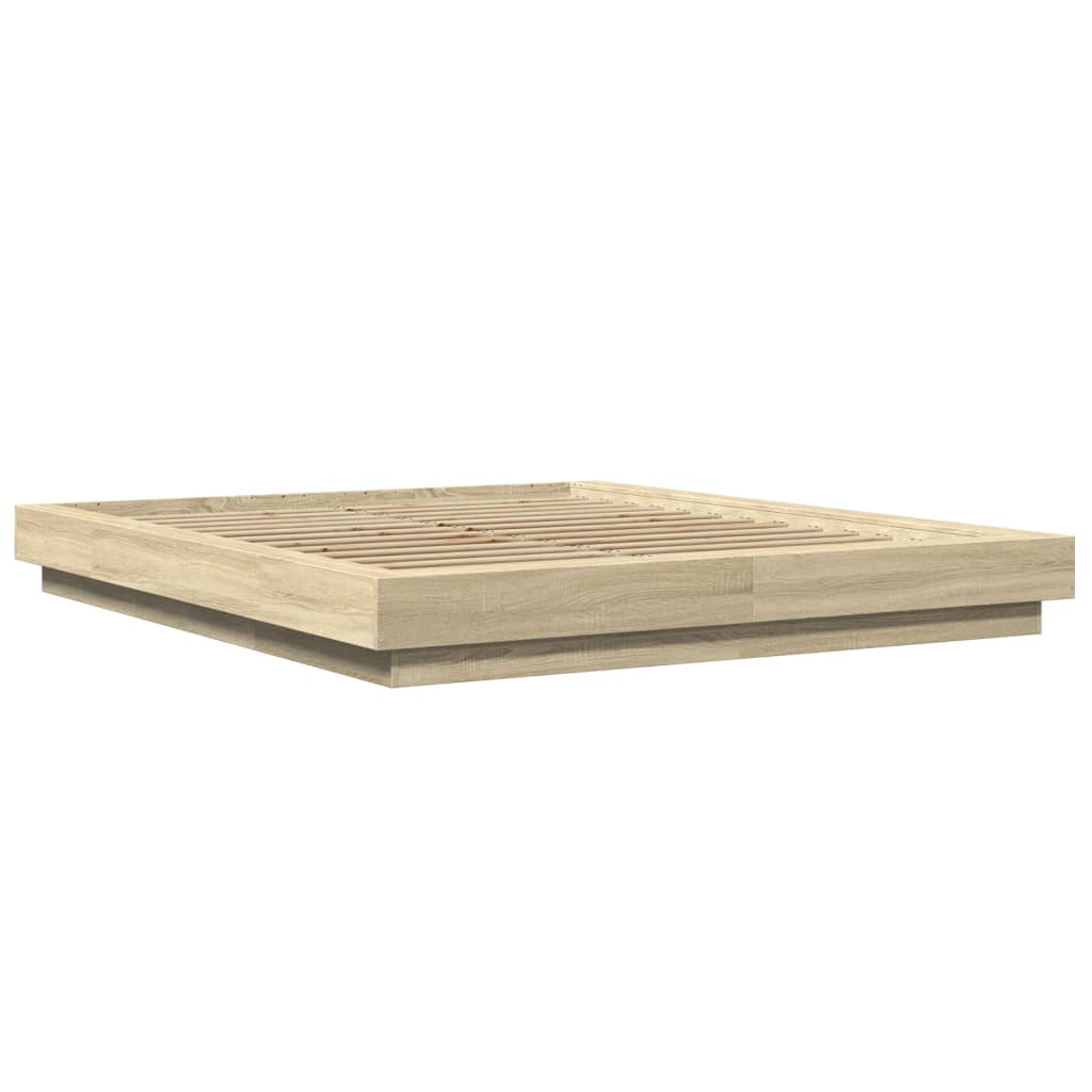 Bed Frame Sonoma Oak 150 x 200 cm Particleboard