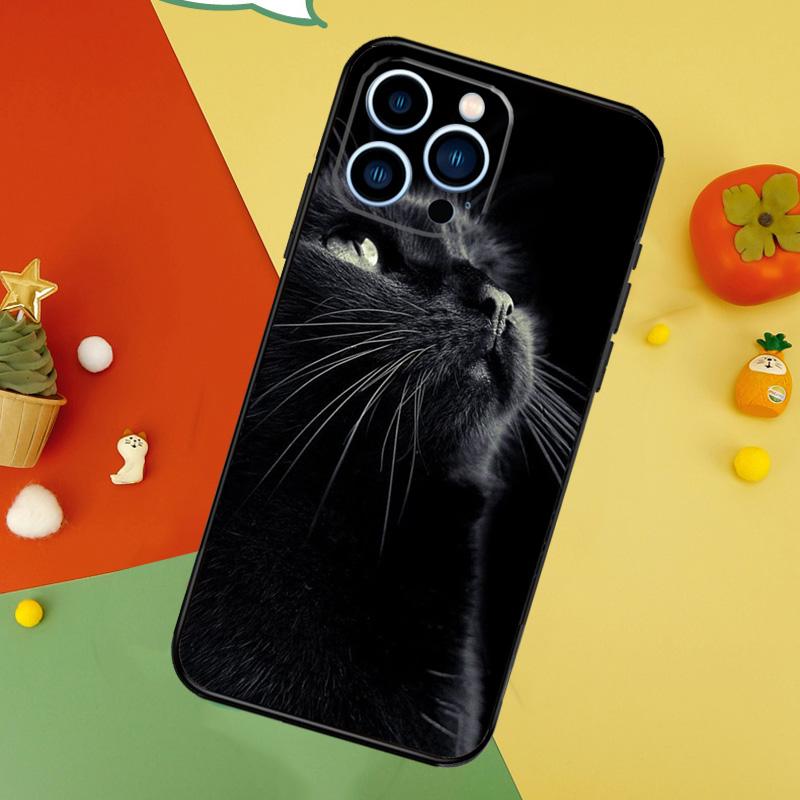 Black Cat Staring Eyes Phone Case For iPhone 17 Pro Max 16 15 14 13 12 11 Pro Max Plus 12 13 Mini 16e 17 Air Cover