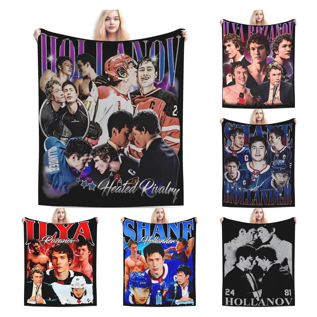 Happy Adults Toys Unisex Hollanov Hockey Romance Blankets Heated Rivalry Flannel Awesome Warm Throw Blanket For Bedspread All Season