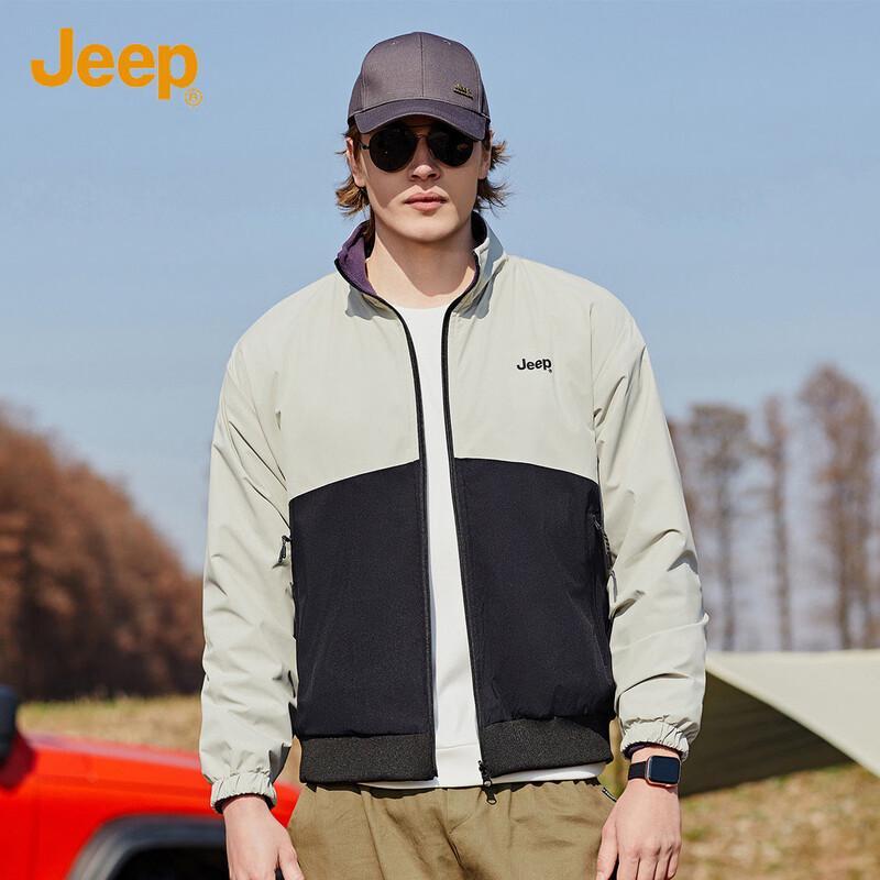 

JEEP Men s Stylish Patchwork Fleece-Lined Jacket XL