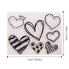 1 Stück Herz Transparent Silikon Klar Gummi Stempelbogen Cling Scrapbooking DIY