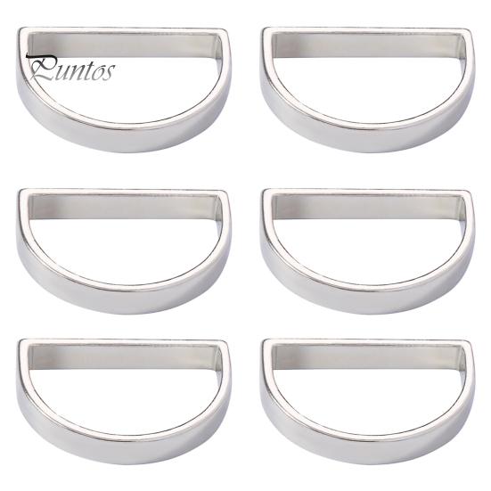 

6 шт. кольца для салфеток уникальный полукруглый дизайн сплошной цвет простой стиль элегантные гладкие кольца для салфеток серебряный