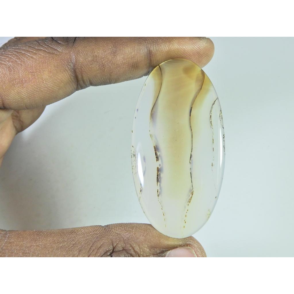 30X58X04MM Natural Montana Agate Oval Shape Cabochon Loose Gemstone 72Cts. B-293
