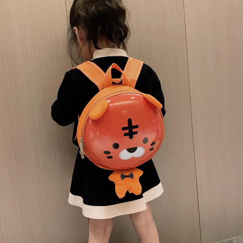 Cute Cartoon Pig Children's Backpack Stylish PVC Eggshell Kindergarten Schoolbags for Boys and Girls Preschool Student Book Bag