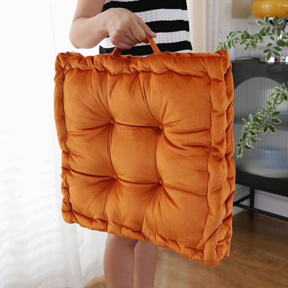 Square Chair Cushion Thicken Seat Pad Home Decor Velvet Tatami Cushion  Office