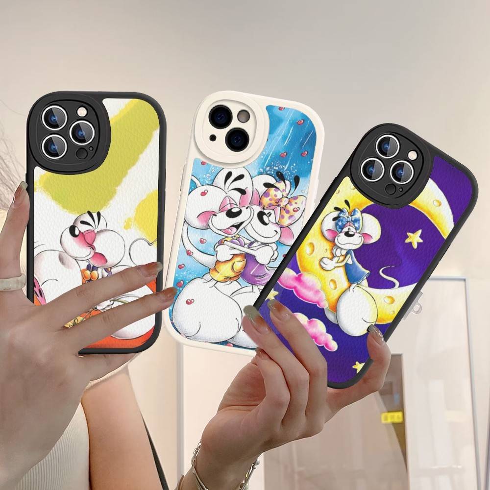 Anime Cartoon D-DiddlS Phone Case For IPhone 16 15 14 11 12 13 Pro Max Plus Back Leather Shell
