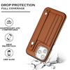 Leather Wrist Strap Phone Case for IPhone 14 13 12 11 Pro Max XS X XR SE   7 8 Plus with Card Holder Protecting Cover