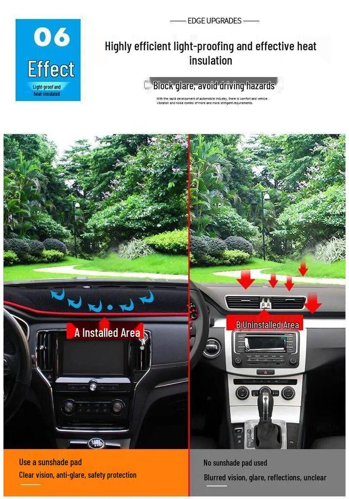 BYD F3 Dashboard Anti-glare Sunshade Mat - Dustproof Interior Decor