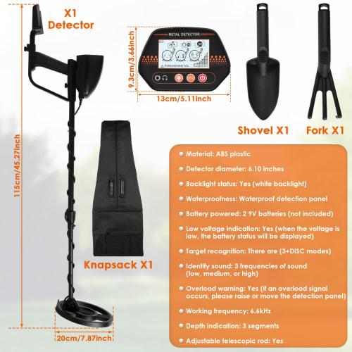 IP68 Waterproof Metal Detector with 3 Adjustable Sensor Modes, Underground Metal Detector for Treasure Hunting, Scientifically Advanced, Lightweight,