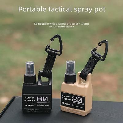Flacone spray disinfettante a pulsante da viaggio da 80 ml con fibbia per esterni