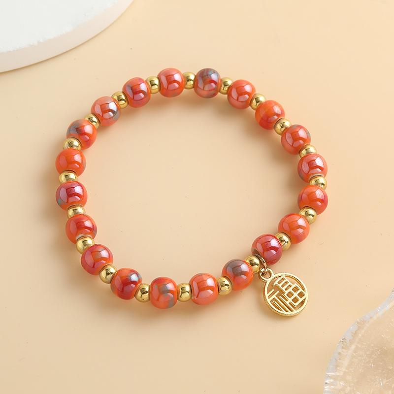 1Pcs Ceramic Bracelet Hand Chain Couple Hand Chain Beaded Bracelet