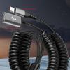 66W Fast Charging Spring Retracted Data Cable Type C 90 Degree Angled Connector For Mobile Phone Multiple Device