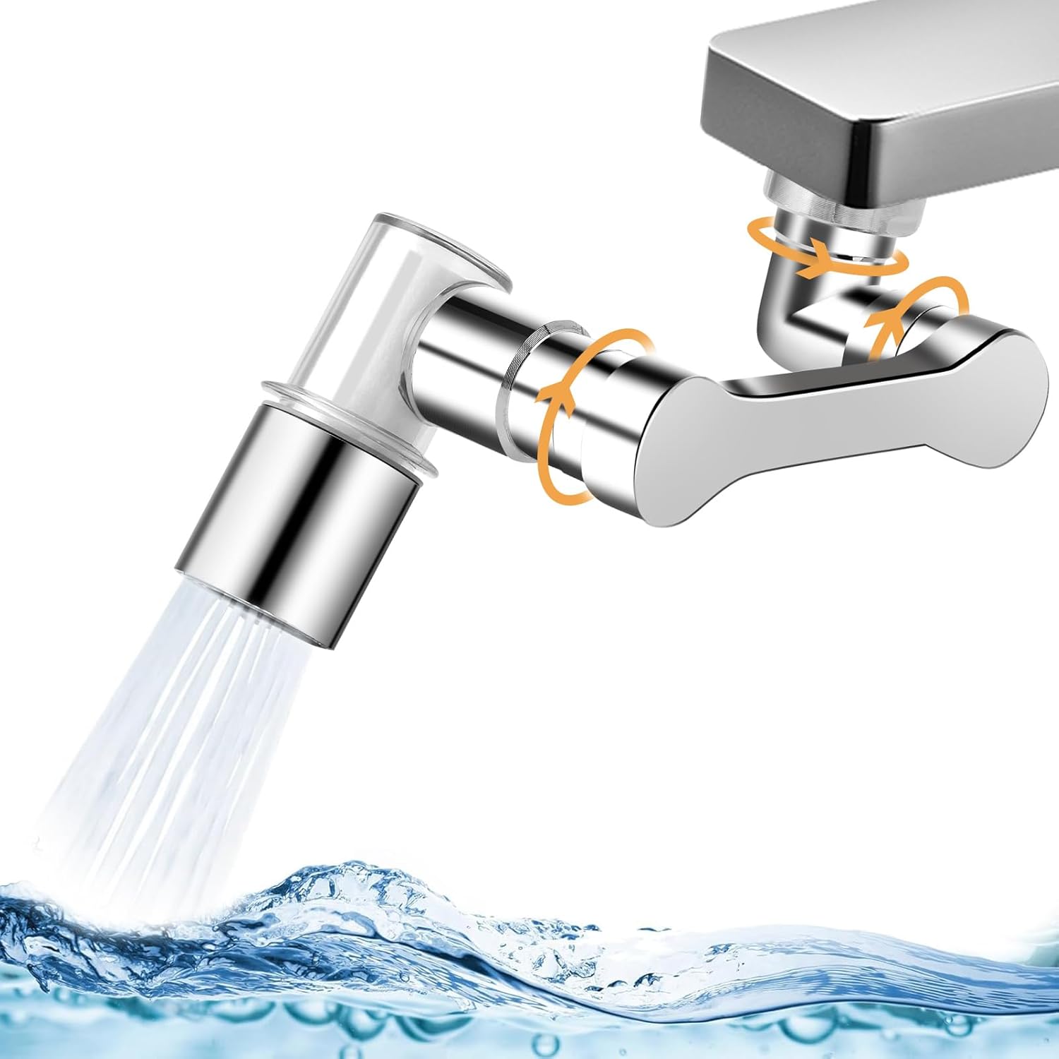 

Kitchen Faucet Extender With Filter 2 Modes Metal Universal Swivel Bubbler Nozzle Sprayer 1080° Rotate Filtered Faucet Extension