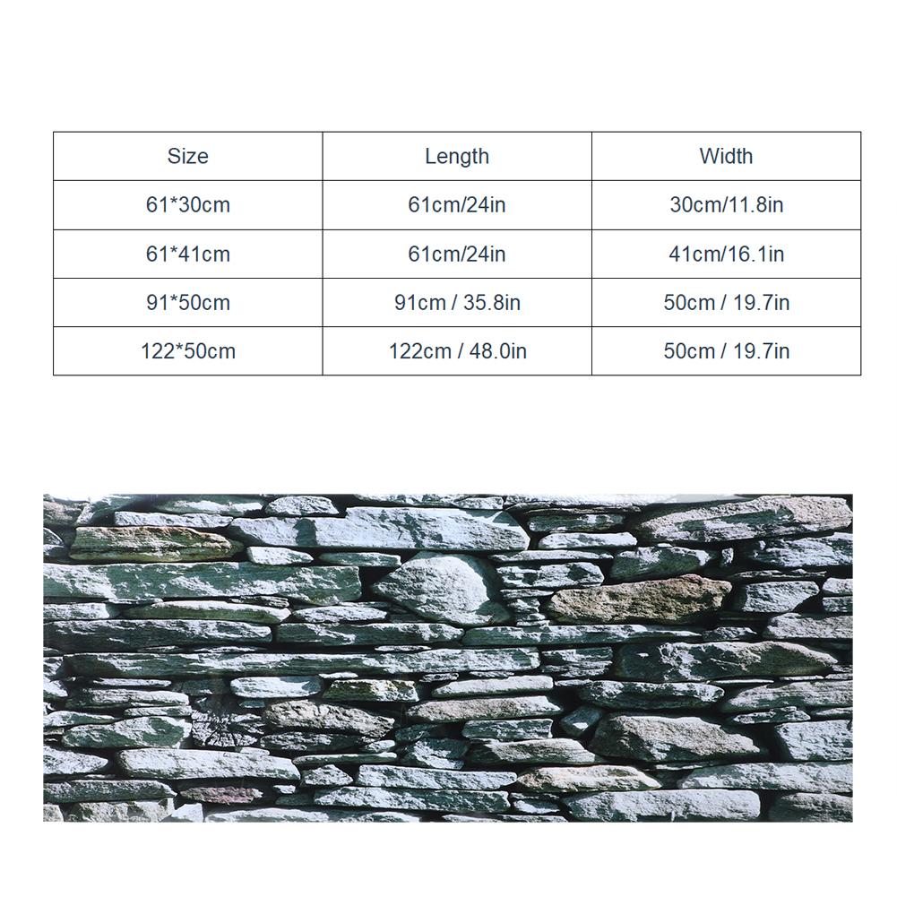 Background Poster Decorative Stonewalling Paintings PVC Sticker Landscape Image for Aquarium Fish