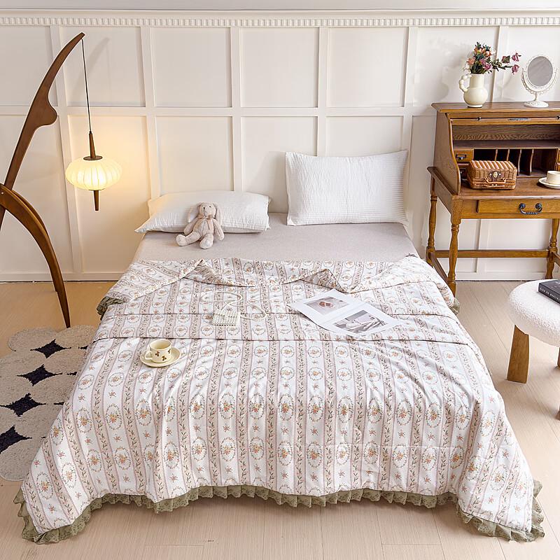 Ausom Anna Garten Prinzessinnenstil Baumwoll- & Sojafaser-Steppdecke