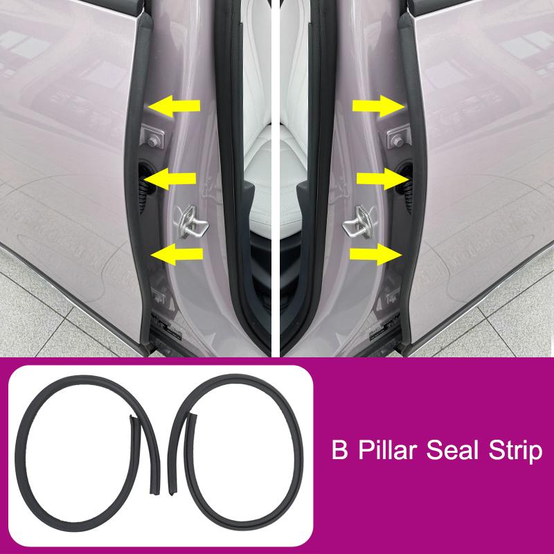 For Geely Galaxy EX2 Star Wish Proton Emas 5 B Pillar Seal Strip Rubber Door Gap Dustproof Soundproof Strip Car Accessories S1