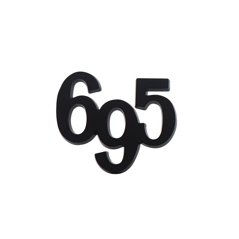 

3D Premium 695 for Punto 124 125 130 131 500 595 70th Anniversary car Engine Hood Fender trunk Tail Rear Decal Emblem Badge Sticker 695-black