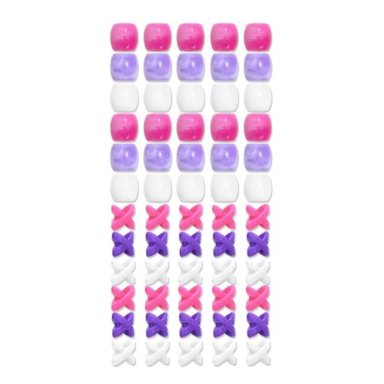 60Pcs Braid Hair Accessories, Heart Letter Shape Hair Rings, Large Hole Design Hair Beads for Thick Braids Dreadlocks Multi-Strand Hair DIY