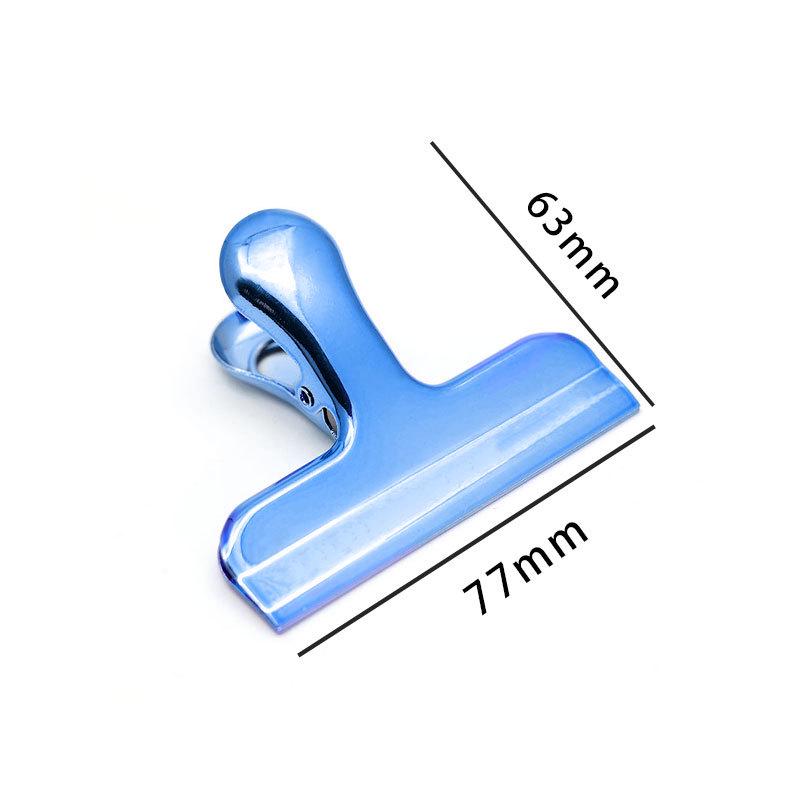 Nordic Style Electroplated Metal Clip - 77mm Glossy Color Sealing Clip