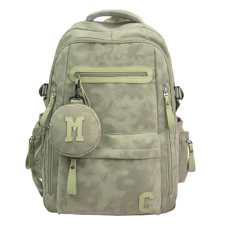 

Junior High School Schoolbag Men s Large Capacity Backpack Women s Travel Backpack зелёный