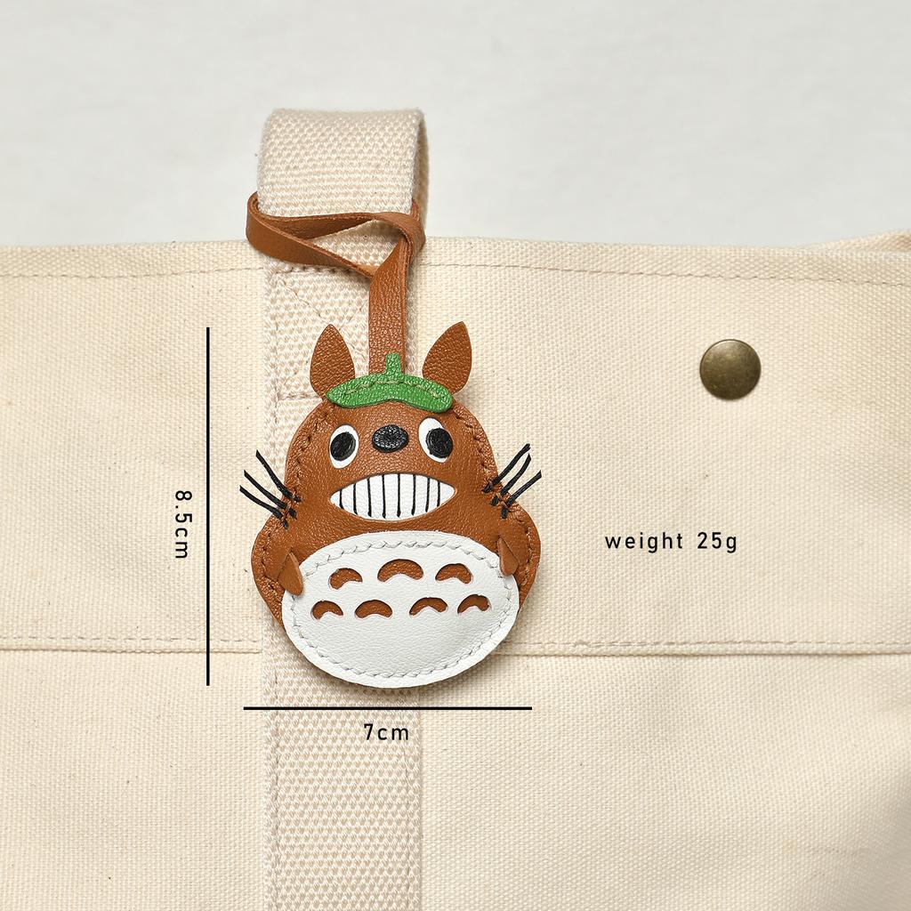 Handmade Sheepskin Chinchilla Real Leather Bag Charm KeyChain Kawaii Animal Bags Backpack Charms Couple Jewelry Bag Accessories