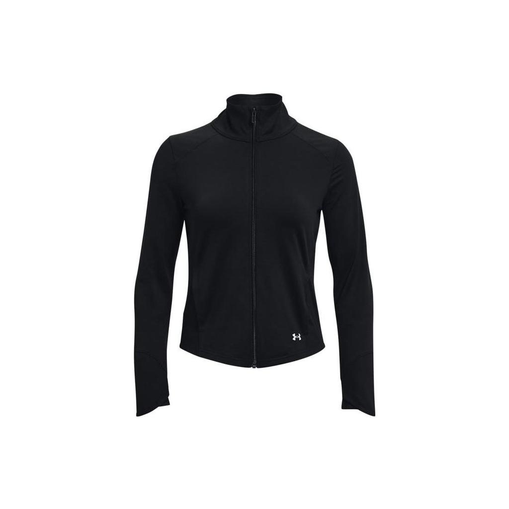 Under Armour Solid Color Zip-Up Collar Short Training Jacket Women Jackets Black 1365805-001