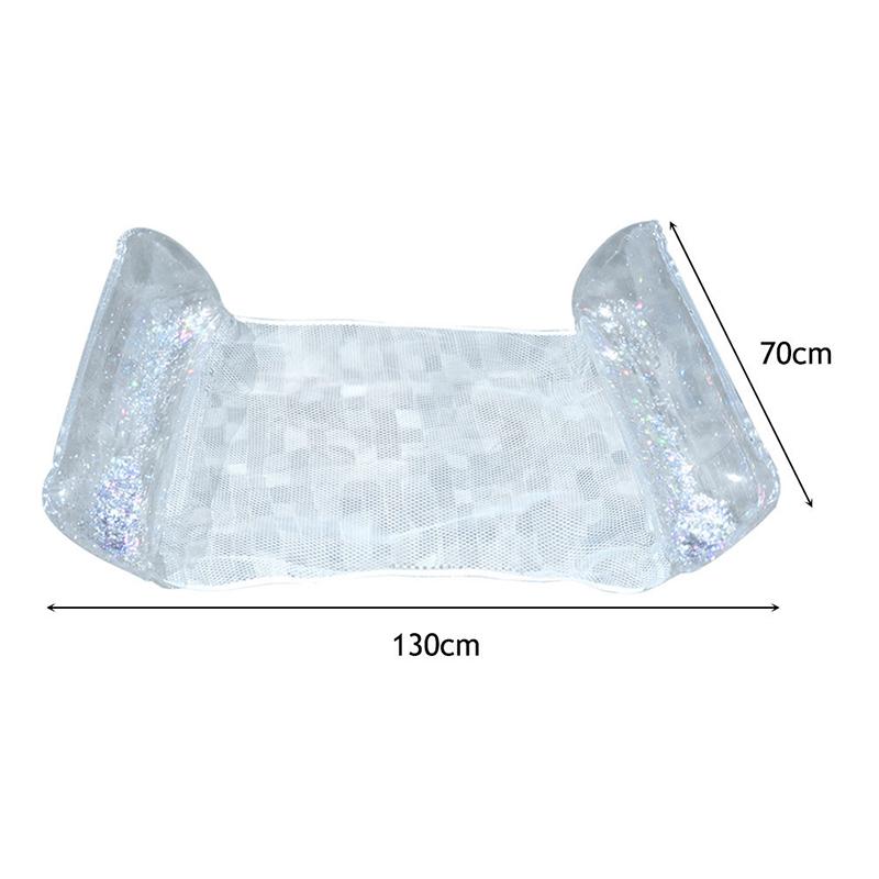 Water Hammock Recliner Portable Inflatable Floating Swimming Mattress Foldable With Sequins Swimming Pool Accessories