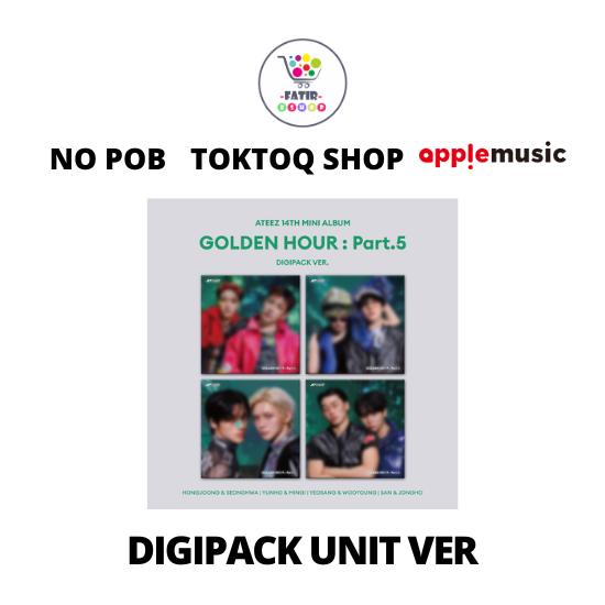 Выберите POB DIGIPACK UNIT Версия ATEEZ 14-й мини-альбом GOLDEN HOUR Часть 5 No POB Random
