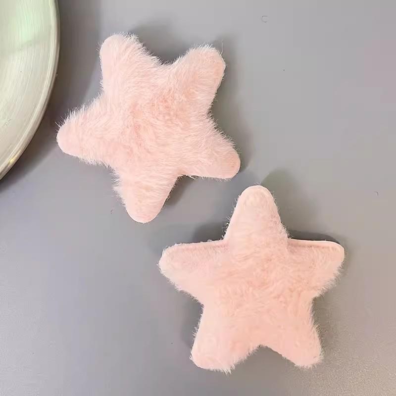 2-12pcs Women Plush Star Hair Side Bangs Clip Trendy Sweet Ornament Barrettes Hairpins Girls Bobby Pin Headwear Hair Accessories