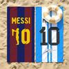 Football Ball King L-Lionel M-Messi Towel For Beaches Yoga Studios Gyms Hot Springs Swimming Pools And Picnics
