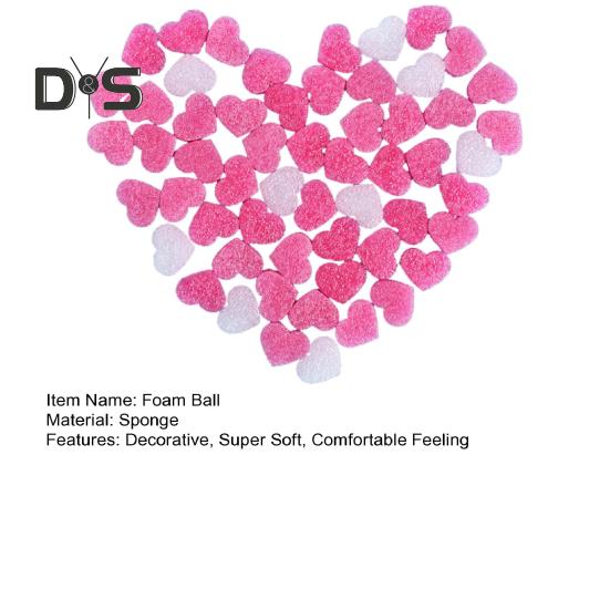 Lot de 100 perles en mousse portables, très extensibles, en forme de cœur, pour remplir une boîte à fleurs de la Saint-Valentin