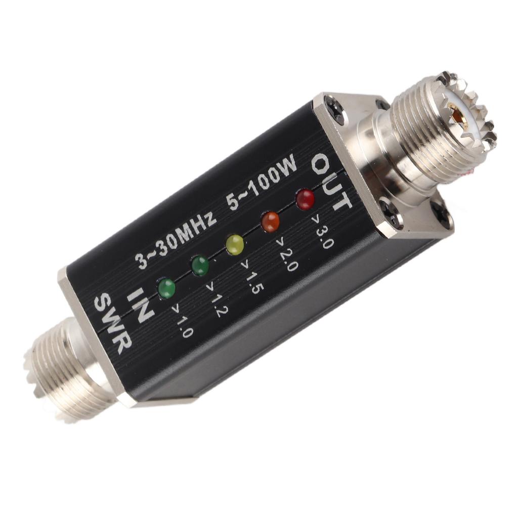 5‑100W Standing Wave Meter Mini Shortwave LED Indicator SWR Meter for Antenna Radio