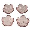 Nordic Style Glass Sakura Disc Gold Inlay Flower Candle Holder Creative Sauce Bowl  Ice Cream