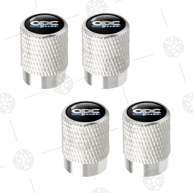 4pcs OPC Line Logo Car Wheel Tire Valve Caps Air Stem Aluminum Accessories For Opel Movano Rocks Insignia GSI Zafira Mokka Adam