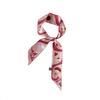 Printed Plaid Scarf Bow Ties Long Ribbon Scarves Elegant Long Silk Scarf  Neckerchief Decoration