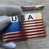 2pcs American Flag USA Metal Car Logo Suitable for Body Trunk Tail Side Sticker Decorative Decal Accessories