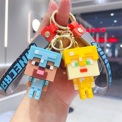 Chaveiro de PVC Minecraft Silicone Infantil Bolsa Porta-Moedas Bolsa de Armazenamento Chaveiro