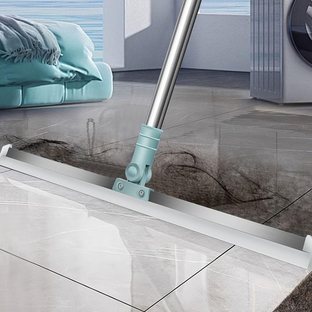 Silikon Bodenabzieher Einziehbarer Bodenwischer Besen für Saubere Wasserflecken Haare Essentiell