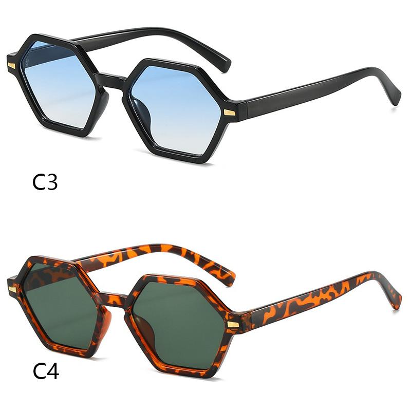 Polygon Vintage Simple Sunglasses Women Men Classic Fashion Sun Glasses Daily Commute Driving Shade Glasses