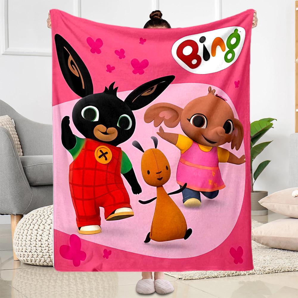 Bing's Colorful Adventure Blanket Warmthful Decor Suitable for Chair Picnics Bed Four Seasons Multipurpose Modern